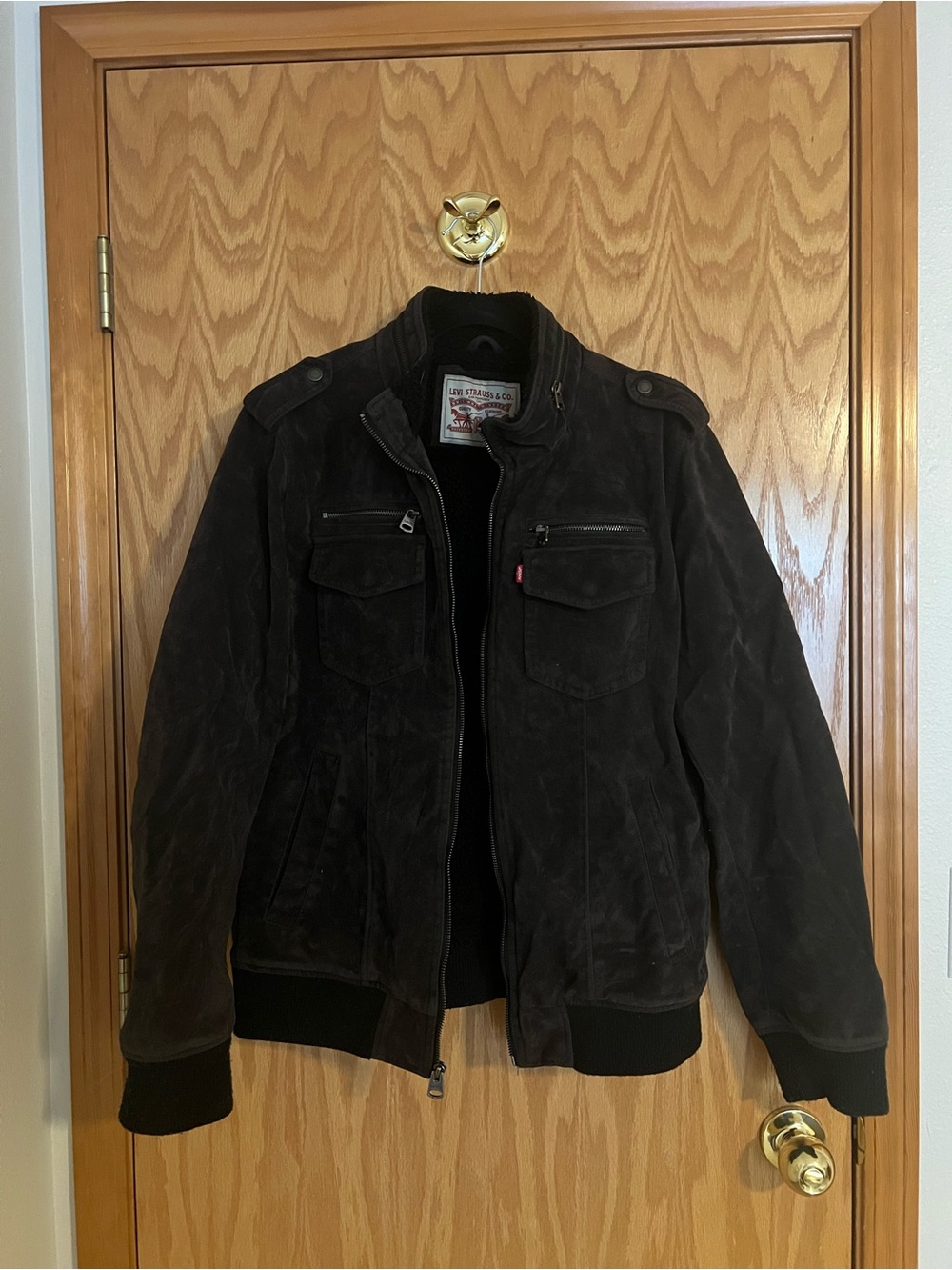 Levi’s Brown Suede Bomber Jacket - Medium